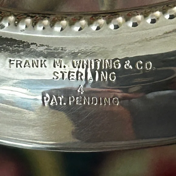 🥳Host Pick🥳 Vtg Set of 4 Sterling Rim Coasters~marked Frank M Whiting St… - Picture 3 of 4